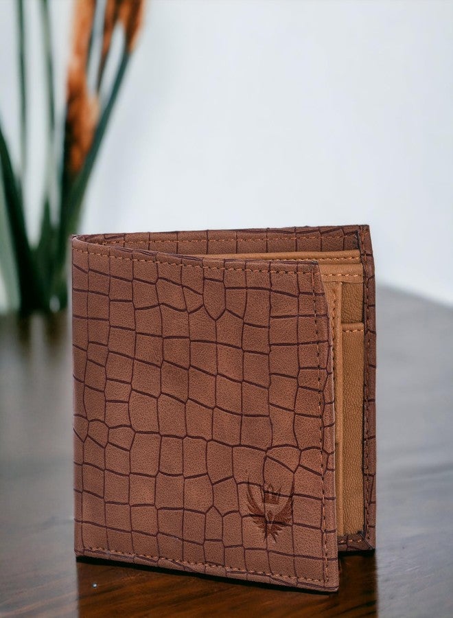 LORENZ Bi-Fold Brown PU Leather Wallet for Men | WL-63 - Image 2